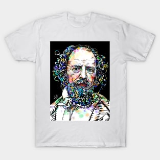 ALFRED,LORD TENNYSON watercolor and ink portrait T-Shirt